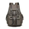 thumbnail image 1 of Stylish Adjustable Canvas Vintage Backpack - Perfect for Men and Teens - Large Capacity Drawstring Bag, 1 of 5