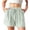 #145-Green, variant on Women's Casual Striped Shorts Elastic Waist Drawstring Trousers with Pockets for Vacation