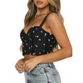 thumbnail image 2 of Honganda Women Bustier Tops Sleeveless Floral Butterfly Print Crop Tank Tops, 2 of 7