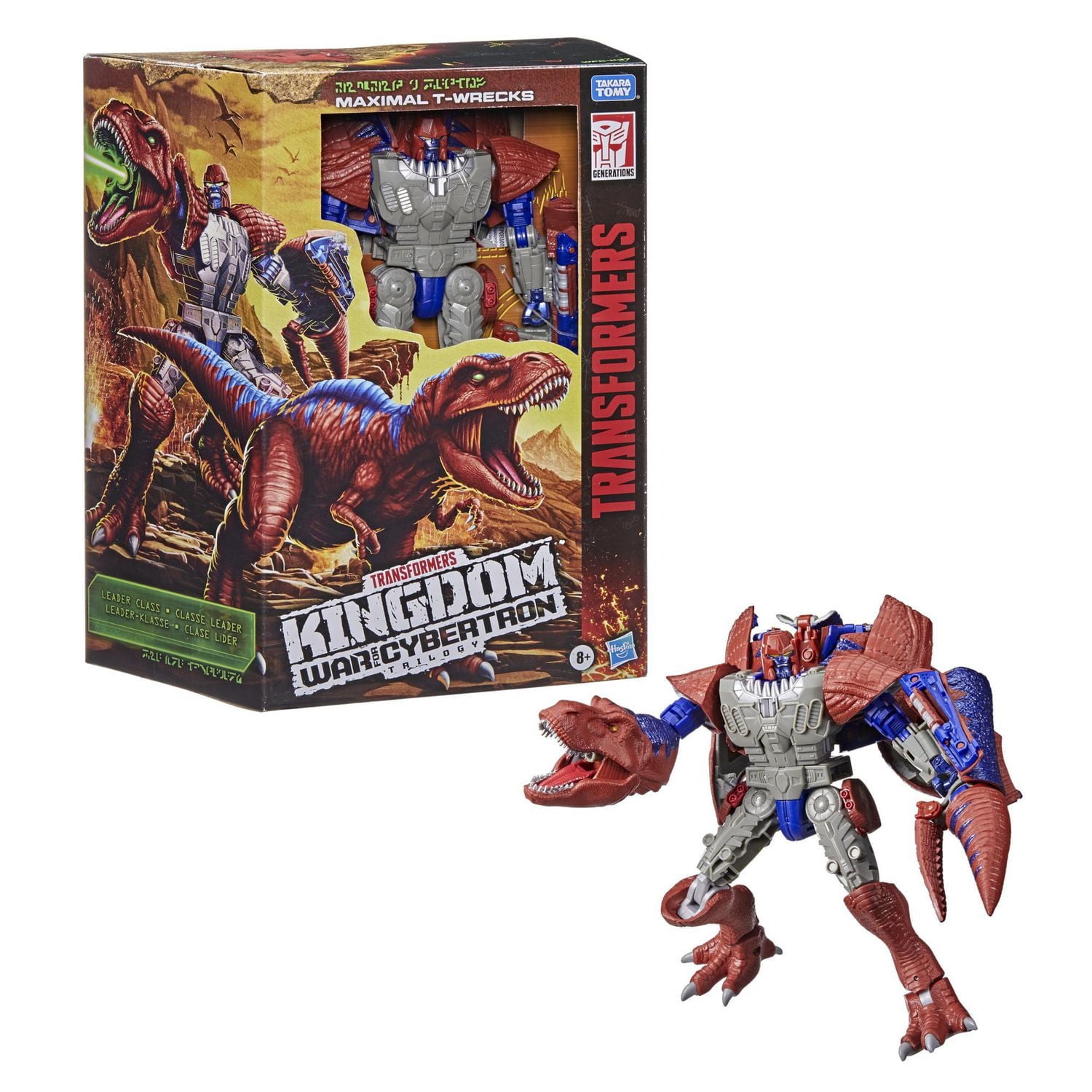 Transformers Generations War for Cybertron: Kingdom, figurine WFC-K37 Maximal T-Wrecks classe Leader, pour enfants, à partir de 8 ans, 19 cm