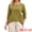 Olive Green, variant on Women's High Low Tops with 3/4 Sleeve Crewneck Tunic Blouse XL Olive Green