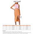 thumbnail image 3 of Vestido sin mangas para mujer, vestido de verano con corte en la cintura y contraste de color con abertura lateral en la cadera, 3 of 3