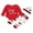 Red A, variant on My First Christmas Outfits Baby Boy Girl 6 12 18 24 Months Long Sleeve Romper Onesie Pants Hat 3Pcs Fall Winter Clothes