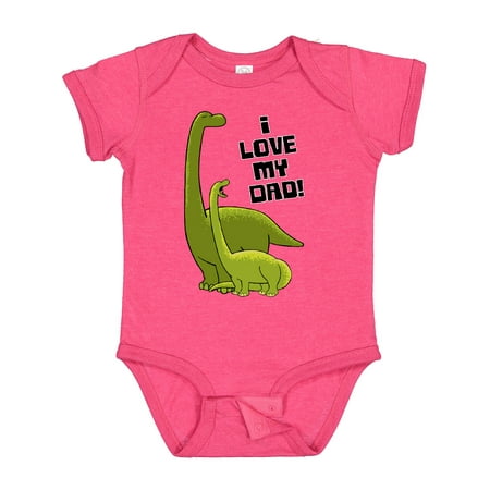 

Inktastic I Love my Dad with Baby and Daddy Brontosauruses Boys or Girls Baby Bodysuit