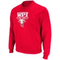 thumbnail image 2 of Men's Colosseum Red Worcester Polytechnic Institute Engineers Arch Over Logo Pullover Sweatshirt, 2 of 3