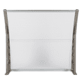 thumbnail image 3 of Tcbosik 40" x 38" Window Awning, Modern Polycarbonate Cover Door Canopy for Porch, Patio, Garden, Balcony, Gray & Silver, 3 of 10