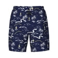 thumbnail image 4 of Lsque Mens Swim Trunks Hawaiian Style Pattern - Bathing Suit Compression Liner - Beach Swim Shorts Swimwear - (S-3XL) - Stretch Quick Dry -Medium, 4 of 9