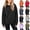 Black, variant on Chiccall Kids Solid Hoodies Drawstring Pocket Oversized Soft Fleece Long Sleeve Casual Hoodies for Kids
