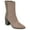 Taupe, variant on Womens Sharlie Inside Zip Stacked Heel Booties