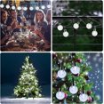 thumbnail image 5 of Yang puede encender una cadena de luces para acampar al aire libre el día de Navidad, luces de colores, bolas de burbujas, pequeñas bolas blancas, luces con forma de gota de agua, 5 of 5