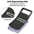 thumbnail image 5 of For Samsung Galaxy Z Flip 4 PU Leather Case, Stylish Crossbody Strap Wristband Card Slots Magnetic Snap RFID Blocking Drop Protective Rugged Case for Samsung Galaxy Z Flip 4, Purple, 5 of 7