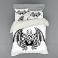 thumbnail image 2 of Ambesonne Space Bedding Set 3 Pcs, Cosmic Evil Monster, Twin, Black White, 2 of 3