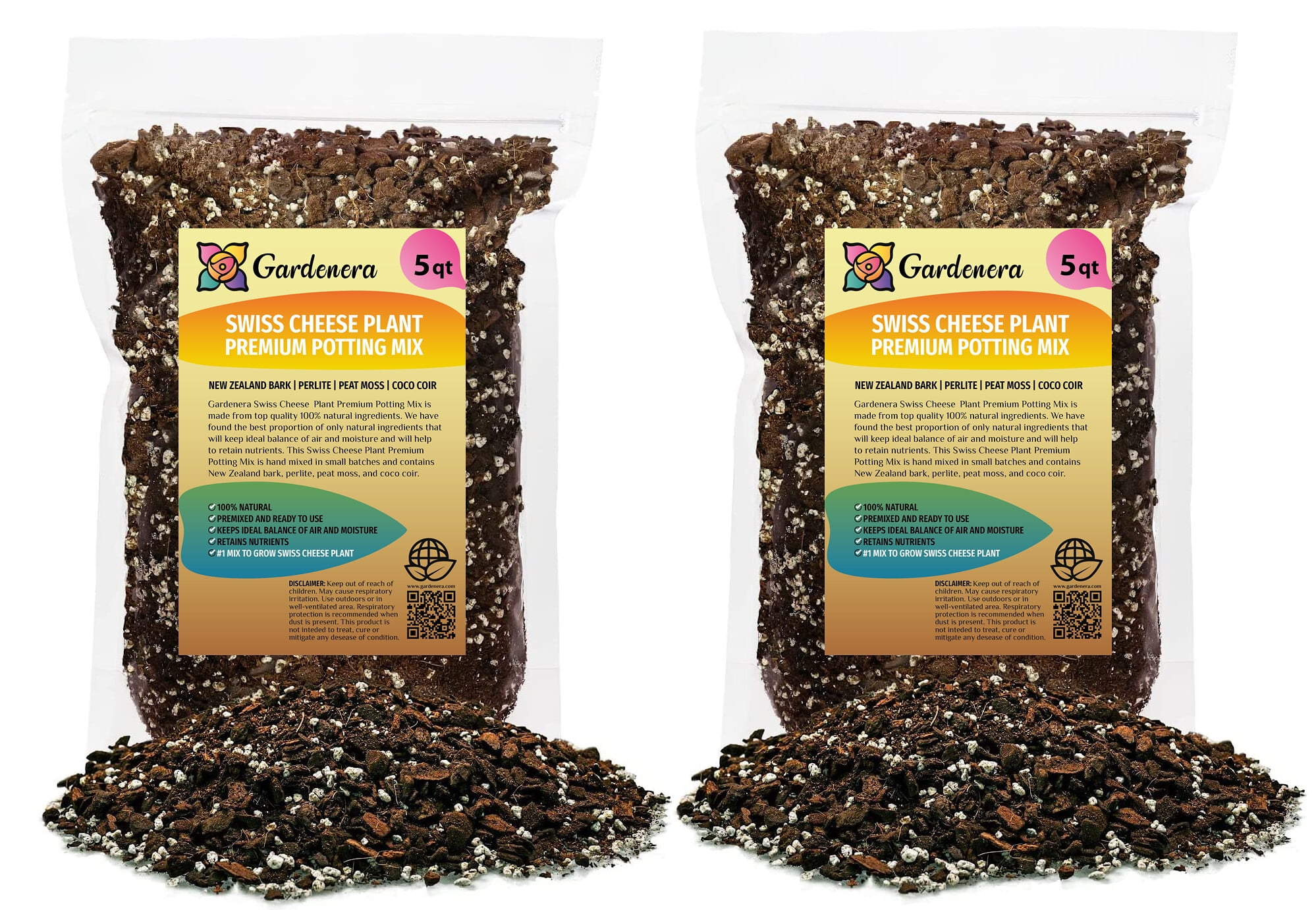 ⭐ GARDENERA Monstera Swiss Cheese Plant Potting Mix Monstera