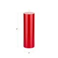 thumbnail image 2 of Mega Candles 1 pc Unscented Red Round Pillar Candle, Hand Poured Premium Wax Candles 2 Inch x 6 Inch, Home Décor, Wedding Receptions, Baby Showers, Birthdays, Celebrations, Party Favors & More, 2 of 2