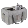 thumbnail image 2 of Cat Carrying Case - Pet Carrier Airline Approved, Protable and Breathable Pet Travel Carrier Removable Pad, Collapsible Cat Carrier Dog Carrier for Medium Cats Small Cats Dogs (Medium), 2 of 5