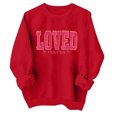 thumbnail image 2 of Printemps TIMIFIS Valentines Day Cadeaux pour Elle Chandail Cœur pour Femmes Mode Mignon Imprimé Amour Chandails à Col Rond Décontractés Manches Longues Tenues de Printemps Automne - Printemps/été, 2 of 4