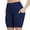 Purple, variant on Womens High Waisted Biker Yoga Shorts Knee Length Athletic Shorts with Pockets