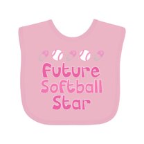 Inktastic Future Softball Star Girls Baby Bib
