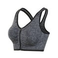 SAYFUT Women's Shirred Front Zipper Closure Sports Bra High Impact