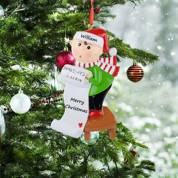 Maxora Personalized Ornaments Customized Christmas Ornament Christmas Scroll Free Customize