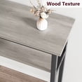 thumbnail image 3 of Narrow Console Table, 2 Tier Skinny Sofa Table with Adjustable Shelf, Grey, 3 of 7
