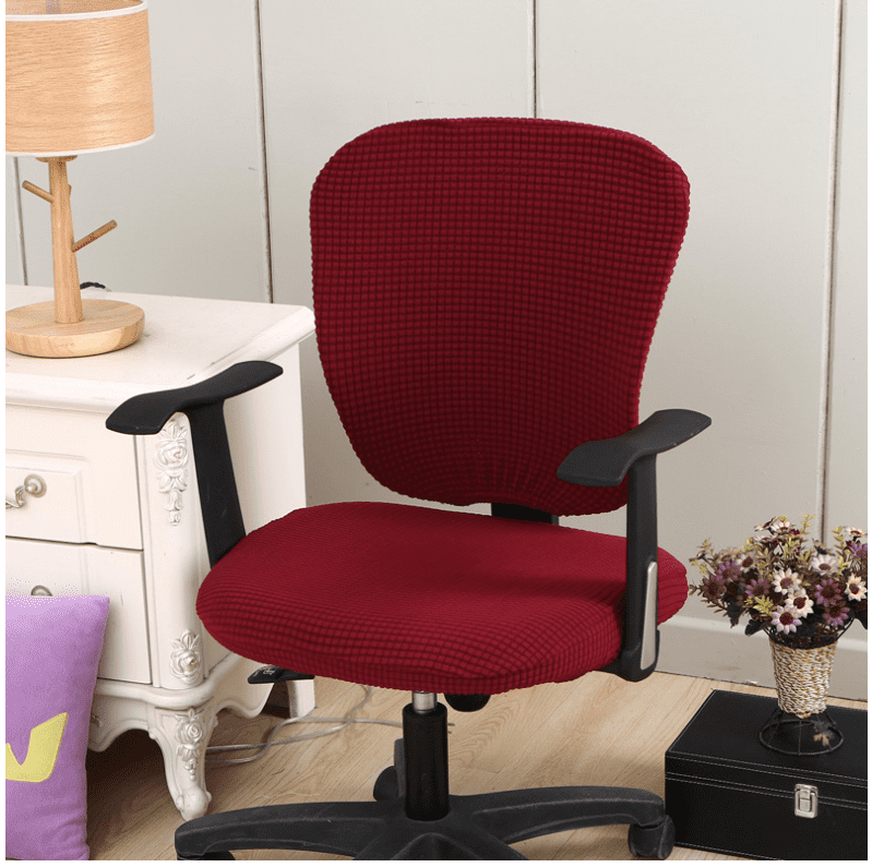 Office Chair Cover Universal Stretch Desk Cover Black Color One Pc Seat Cover 