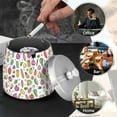 thumbnail image 4 of Yayeee Ashtray with Lid for Cigarette Smokeless Stainless Steel Home Ash Holder, Various Vegetables Pattern, 4 of 7
