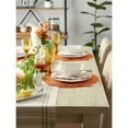 thumbnail image 4 of Orange Round Polypropylene Woven Placemat (Set of 6), 4 of 5