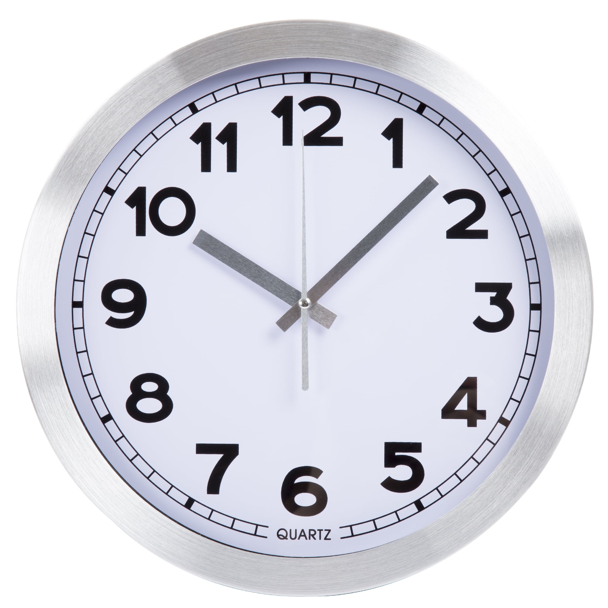 Everyday Home 12 Inch Brushed Aluminum Wall Clock 
