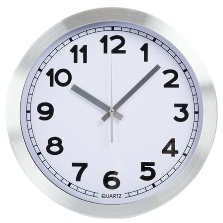 Everyday Home 12" Brushed Aluminum Wall Clock