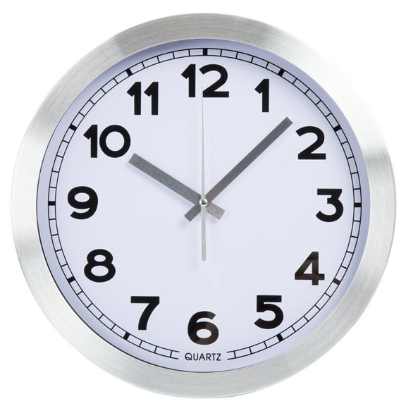 Everyday Home 12" Brushed Aluminum Wall Clock