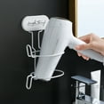 thumbnail image 1 of Soporte autoadhesivo para secador de pelo, estante para secador de pelo de hierro forjado para baño, 1 of 6