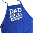 thumbnail image 1 of ApronMen, BBQ Apron For Men - Dad. The Man. The Myth. - 100% Cotton Funny Cooking Aprons For Men with Pockets - Blue Color, 1 of 5