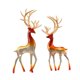 thumbnail image 4 of 2 figuras de ciervo para decoración de escritorio, regalo de , recuerdo de mesa, estatuas de reno, estatuas de resina de alce para fiesta de Naranja, 4 of 9