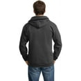 thumbnail image 2 of Port & Company Tall Essential Fleece Full Zip Hooded Sweatshirt-XLT (Charcoal), 2 of 3
