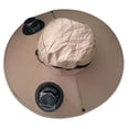 thumbnail image 2 of Solar Fan Hat Ultralight Wide Brim Outdoor Sun Hat with 2 Removable Fans USB/Solar Power Fan Hat for Fishing Hiking Gardening, Khaki, 2 of 6