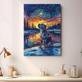 thumbnail image 4 of Starry Night Canvas Inspired Mastiff Christmas Dog Pet Family Friend Peace Oil Painting Art Print Poster Wall Decor, 4 of 6
