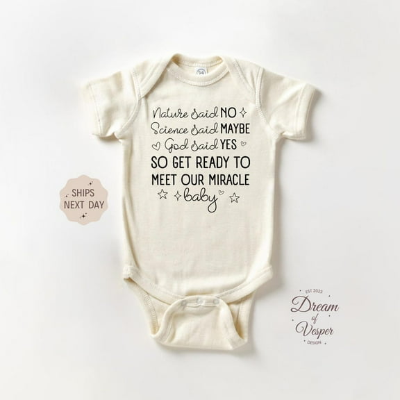 Baby Bodysuit BELLA CANVAS Pregnancy Announcement Baby Onesie, So Get Ready To Our Meet Miracle Baby Bodysuit, Ivf Pregnancy Announcement Onesie, Cute Baby Clothes