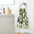 thumbnail image 3 of Yayeee 100% Cotton Hand Towels for Bathroom 16" x 28" Soft Absorbent Kitchen Towel, Green Flower Pattern, 3 of 7