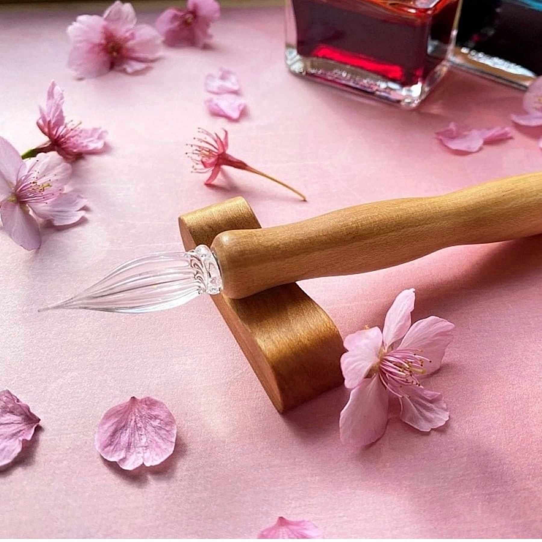 Kuretake® Cherry Blossom Wood Glass Pen, Fine 0.7mm Tip