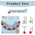 thumbnail image 2 of 12Pcs Resin Pendant Decorations Lobster Clasp Charms Clip-on Charms for Keychain Purse Backpack Ornament Stitch Marker Mixed Color 31mm, 2 of 8