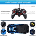 thumbnail image 4 of Carro de Control Remoto,Juguetes para Niño,Robot de Deformación RC 2.4 GHz Giratorio de 360° con Luz LED,Azul, 4 of 6