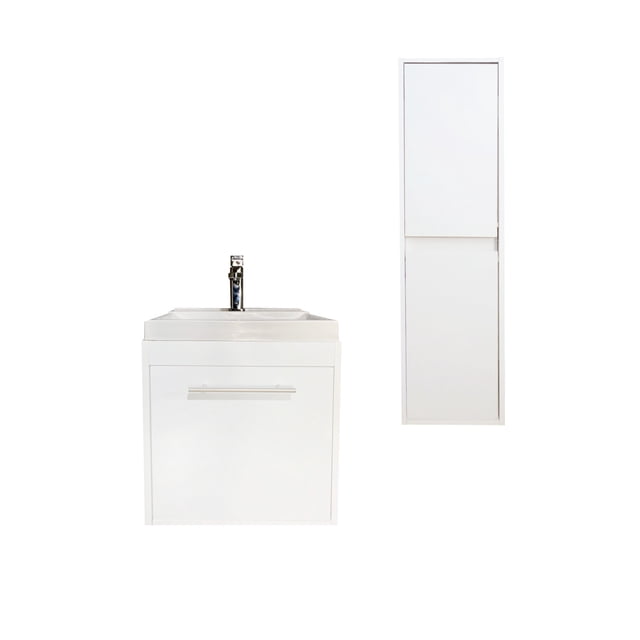 Combo de Gabinete Con Lavamanos y Monomando Flotante + Gabinete Organizador Seine