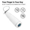 thumbnail image 4 of Labymos Smart Fingerprint Padlock with USB-C Charging, 20 Fingerprint Capacity, IP65 Waterproof, ABS & Steel Wire Rope, Compact Design for Travel, Gym, and Home Security - White T01 Model, 4 of 7