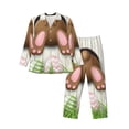 thumbnail image 1 of Balery Brown Bunny Pijama para Hombre de Dos Piezas con Manga Larga, Conjunto de Dormir y Descanso Suave con Bolsillos-X-Large, 1 of 7