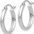 thumbnail image 2 of 10K White Gold Hoop Earrings (Width 2.75) (Length 21) - Jbsp, 2 of 5