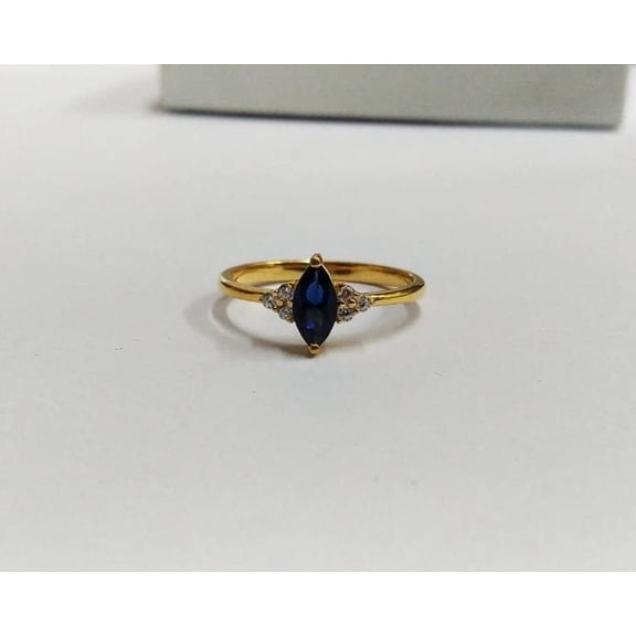 Sapphire Dainty Ring, Marquise Shape Ring, Marquise Ring, Engagement Ring, Wedding Ring,925 Stearling Silver Ring,Gift For Her,Everyday Ring