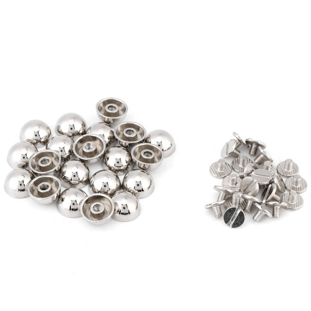 20 Pcs Boutons-Pression en Métal pour Boutons Champignon en Cuir pour Vis Rivets Champignon Boutons-Pression en Cuir