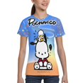 thumbnail image 3 of Sanrio Pochacco Kids T-Shirt 3d Printed Graphic T-Shirts Boys And Girls Short Sleeve Shirts For Youth Kids X-Small, 3 of 6