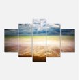 thumbnail image 2 of Exotic Beach on Cloudy Summer Day - Seashore Canvas Art Print, 2 of 3